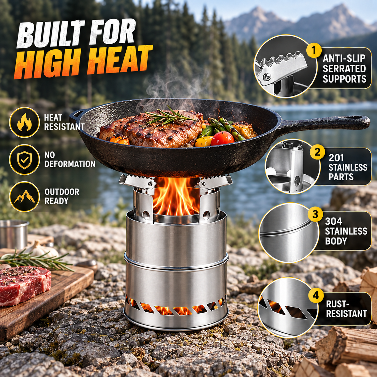 Portable Wood-Burning Stove