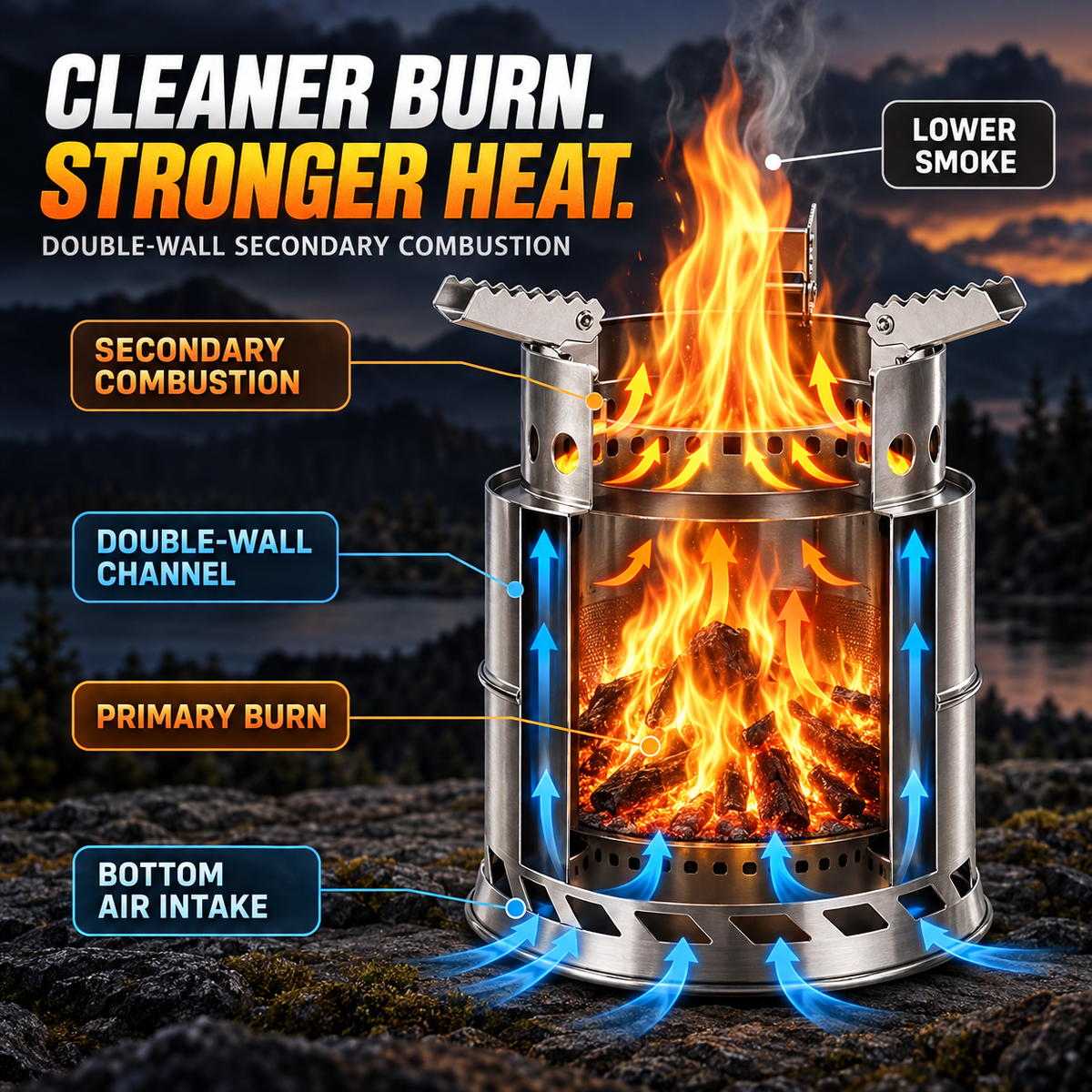 Portable Wood-Burning Stove