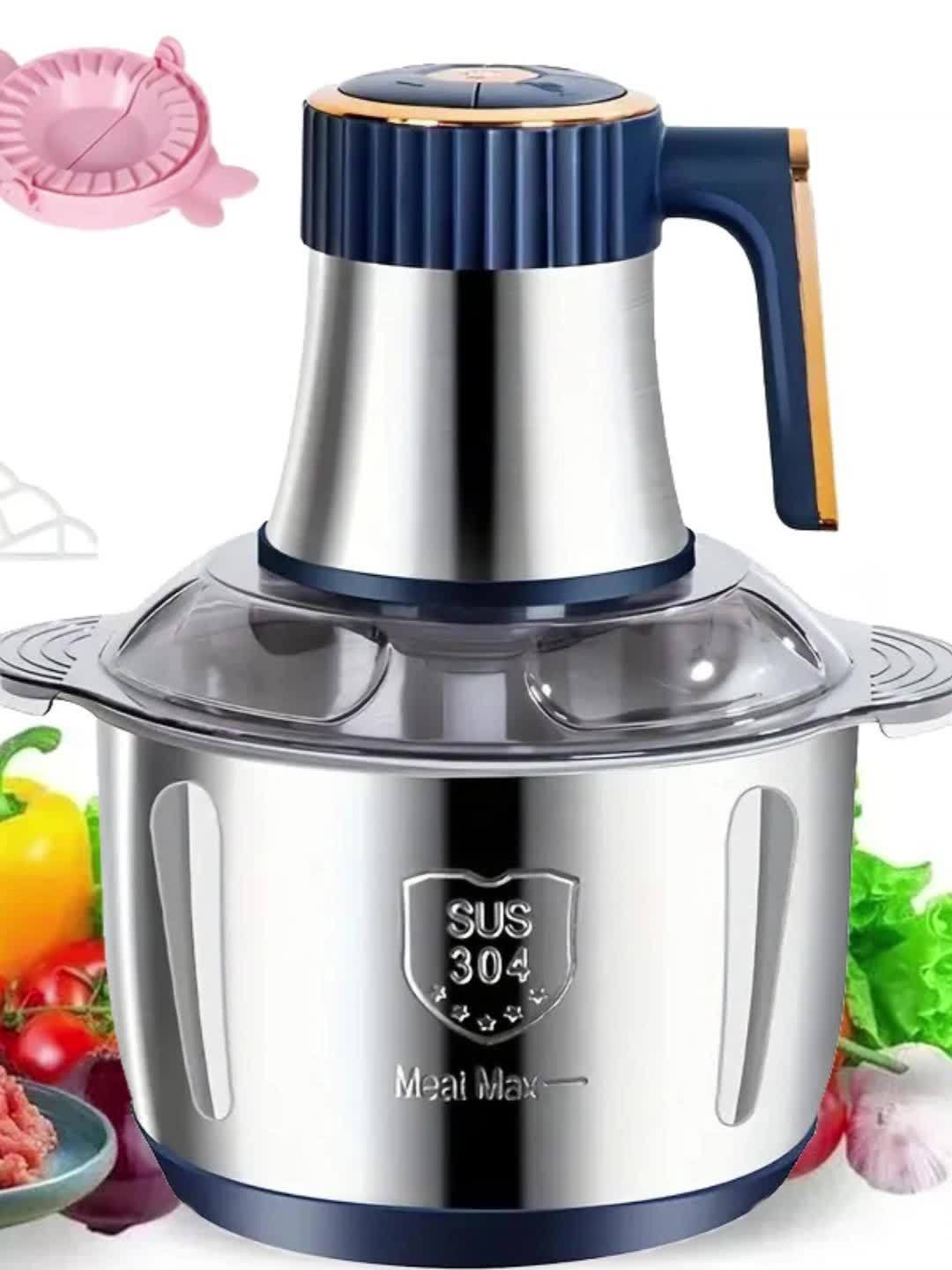 Powerful Stainless Steel Meat Grinder and Vegetable Chopper – Multifunctional Food Processor