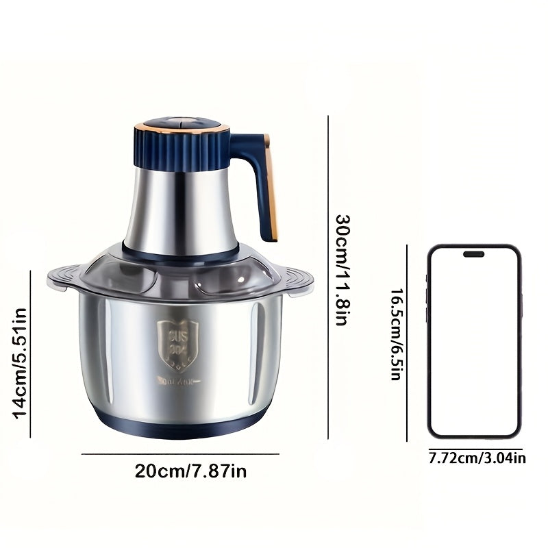 Powerful Stainless Steel Meat Grinder and Vegetable Chopper – Multifunctional Food Processor