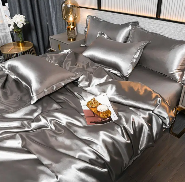 Premium Solid Satin Bedding