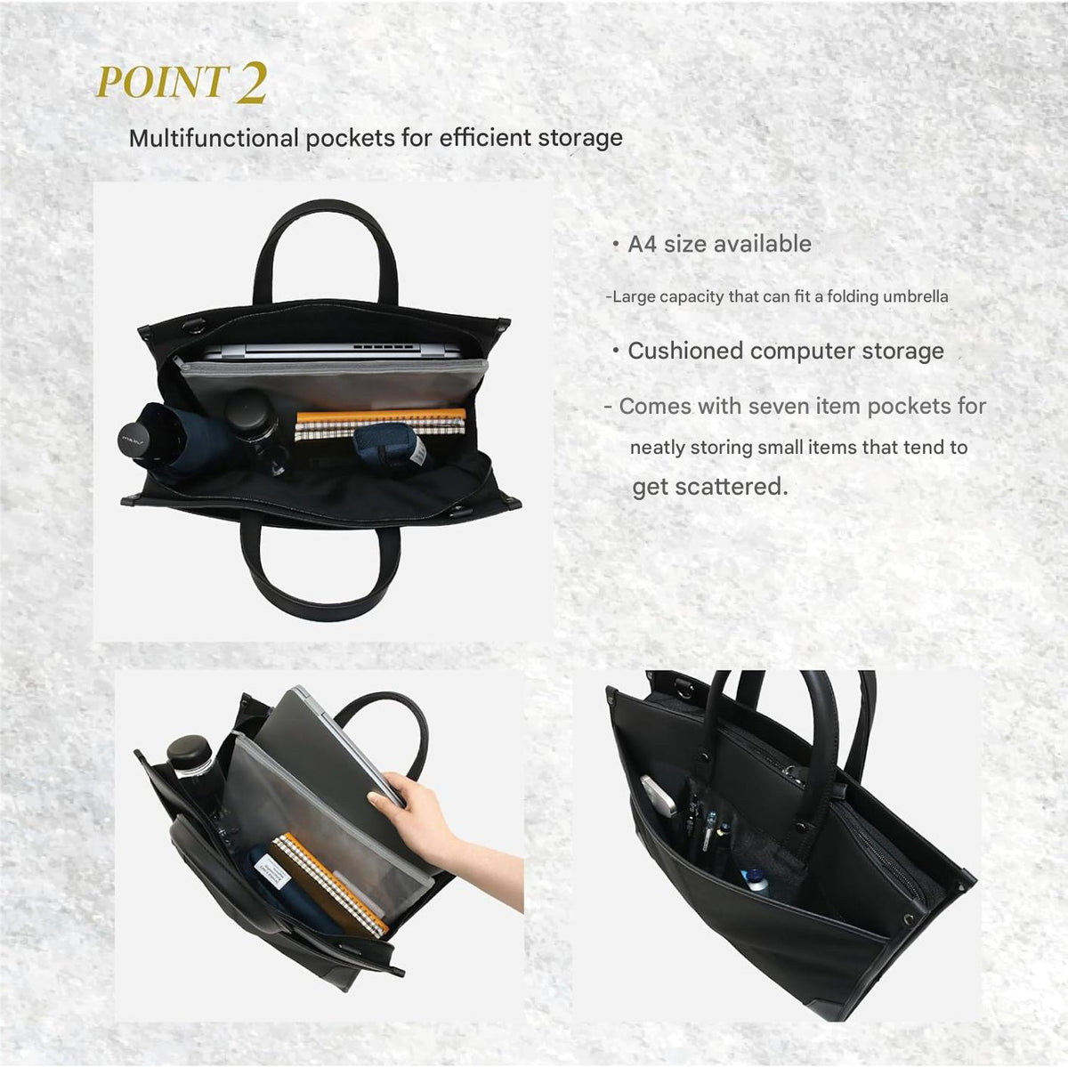 Professional 2-in-1 Work Briefcase with Organized Storage