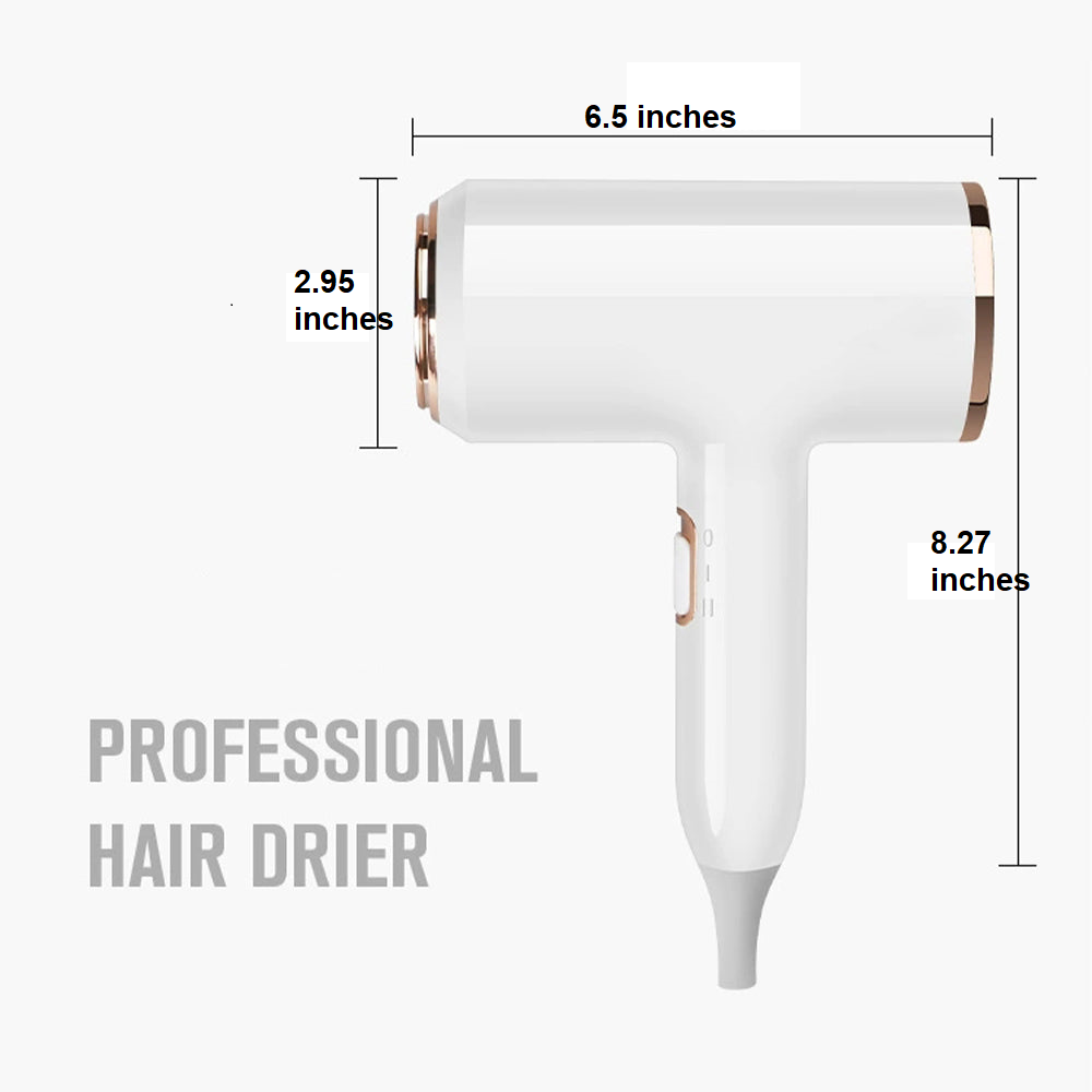 Professional 2400W Ionic Hair Dryer with Hot and Cold Air Settings