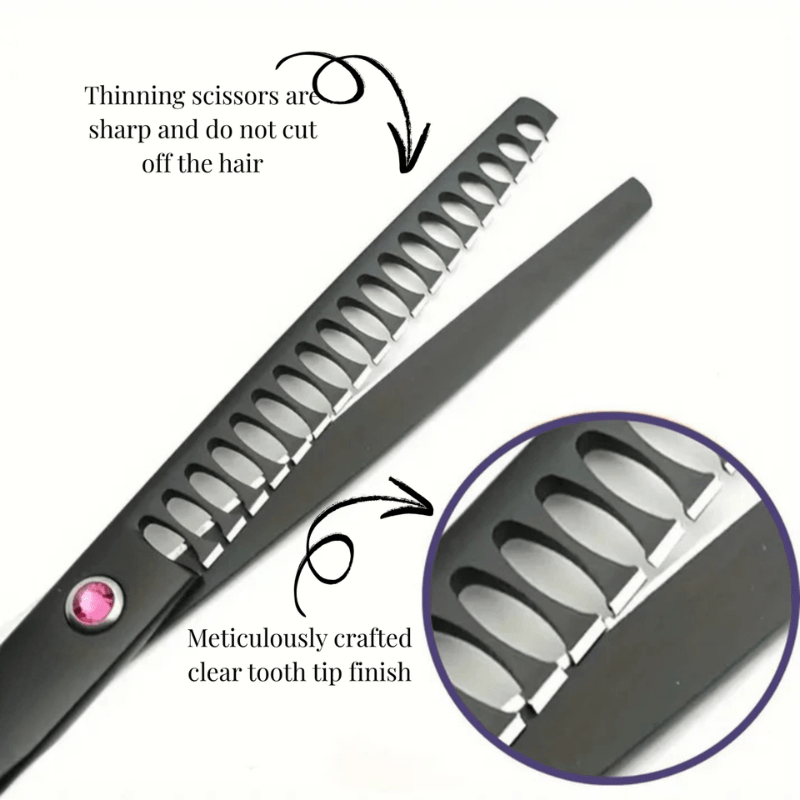 Professional 4-Piece Pet Grooming Scissors Set for Dogs and Cats