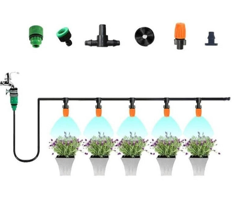 Professional Misting Nozzle Set | Time- and Water-Saving Irrigation System | Adjustable Spray Heads for Gardens and Yards | Easy Installation