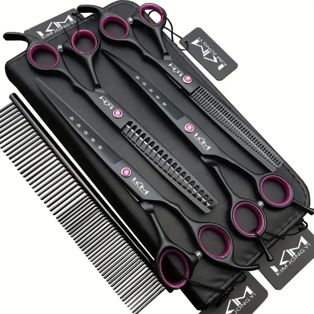 Professional Pet Grooming Scissors Set – Stainless Steel Tools
