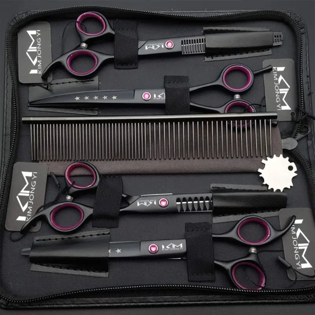 Professional Pet Grooming Scissors Set – Stainless Steel Tools