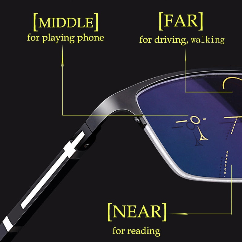 Progressive Multifocal Blue Light Blocking Glasses