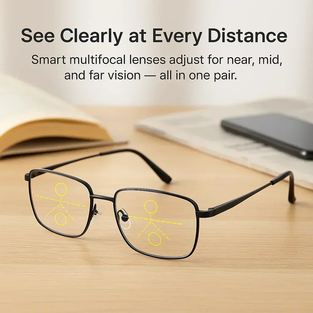 Progressive Multifocal Glasses for Everyday Use