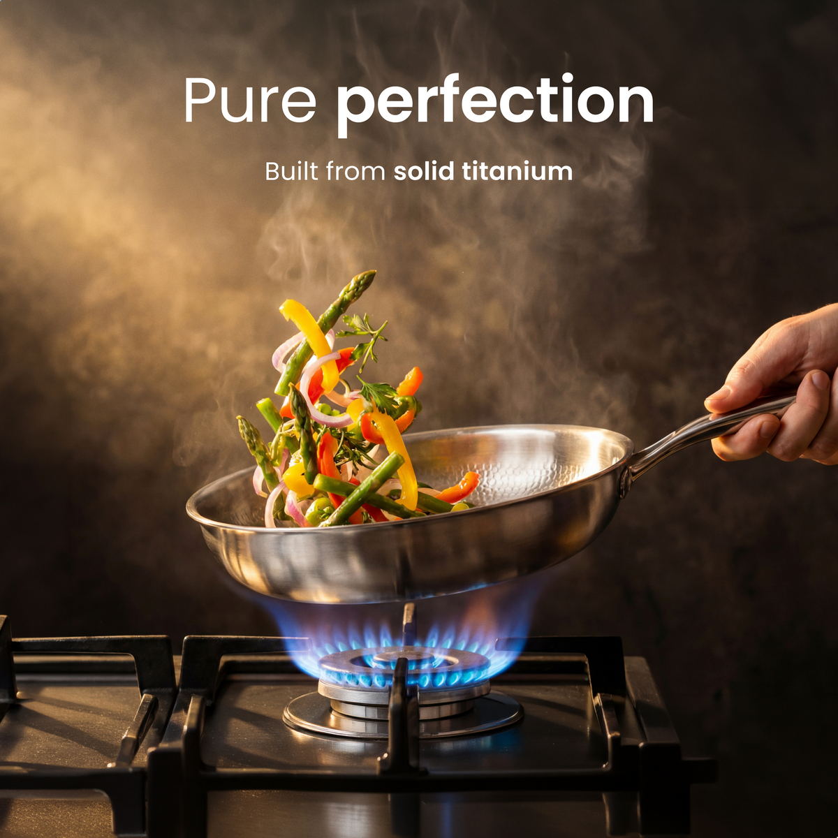 Pure Titanium Frying Pan: 100% PFAS-Free and Built to Last a Lifetime