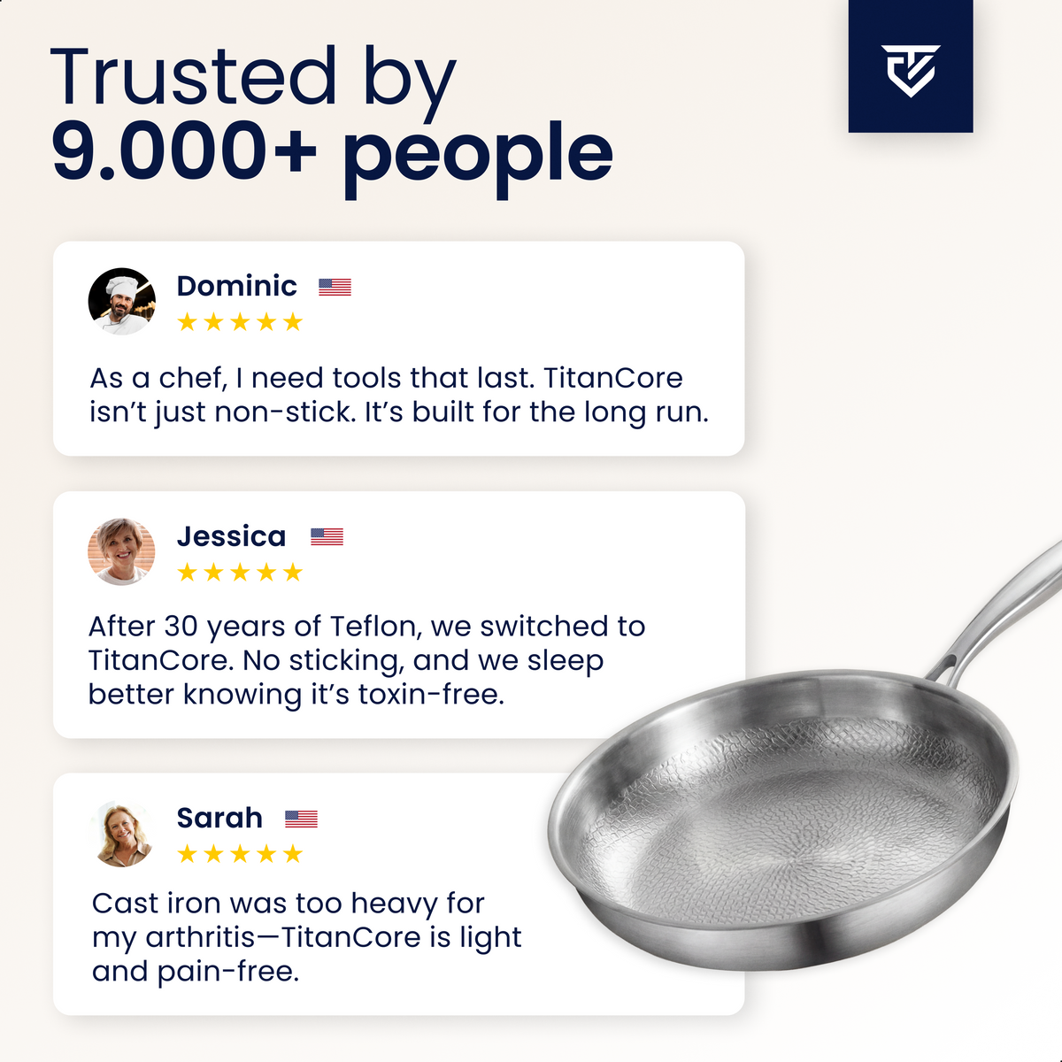 Pure Titanium Frying Pan