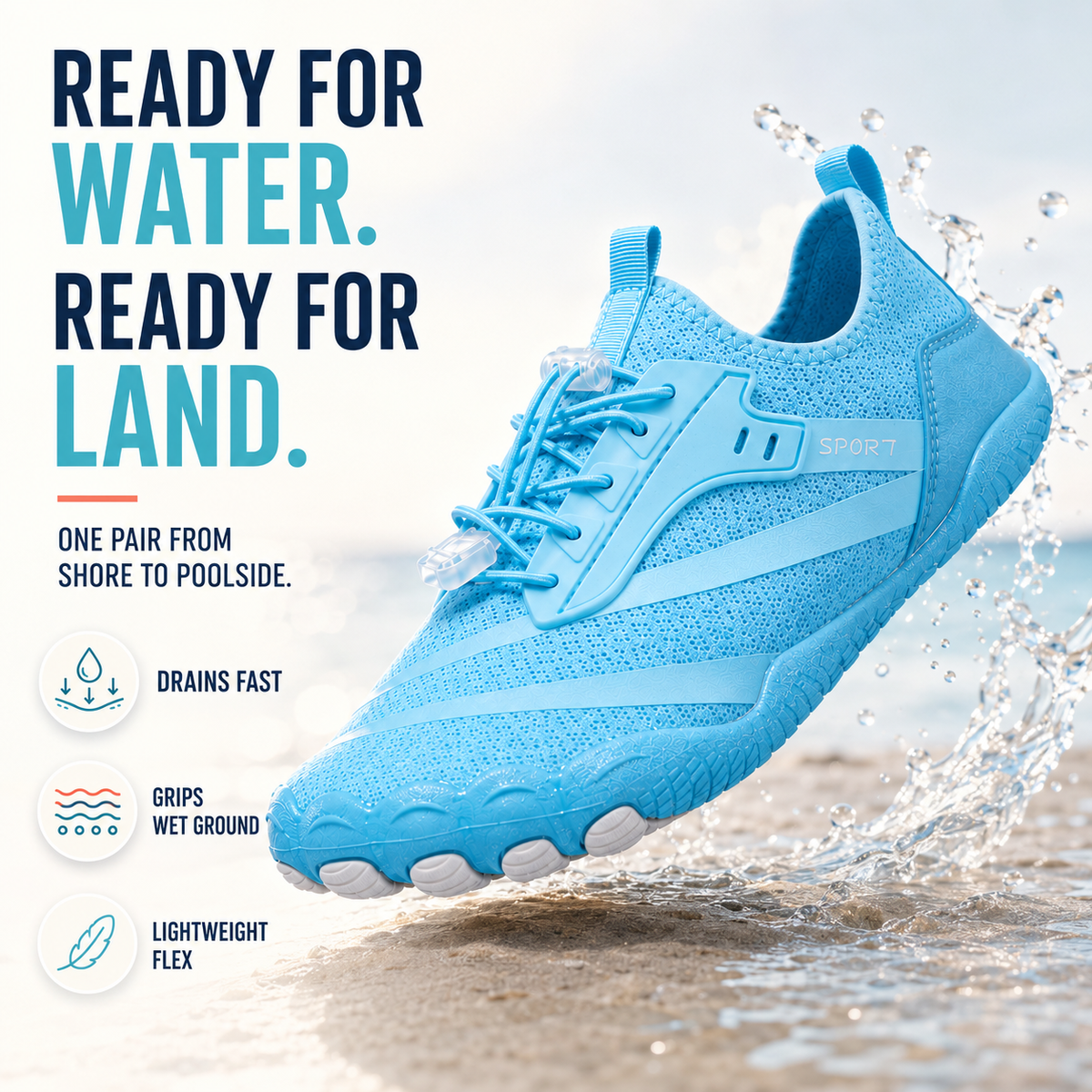 Quick-Dry Non-Slip Barefoot Water and Beach Shoes