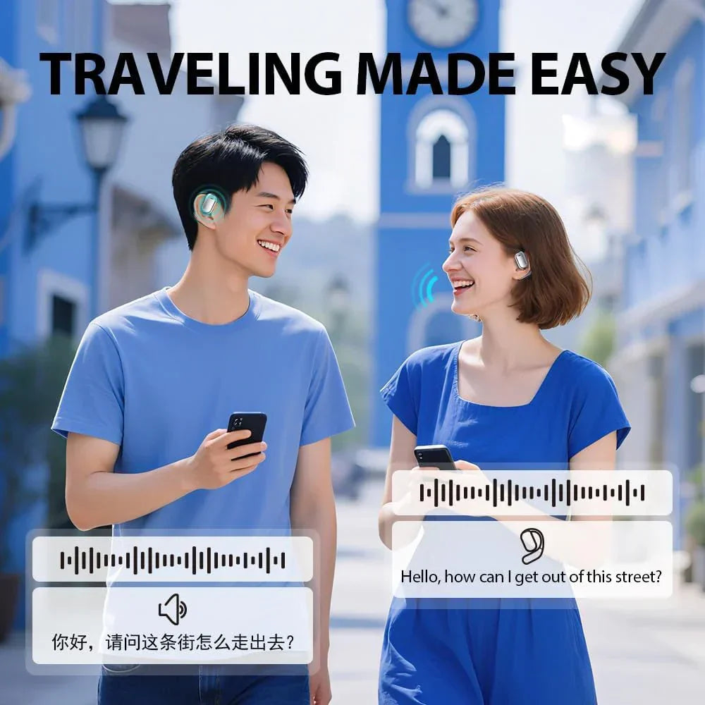 Real-Time Translation Earbuds with LCD Touchscreen