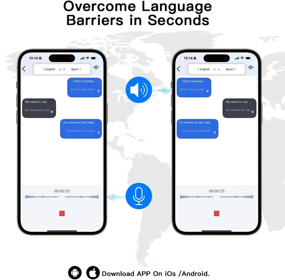 Real-Time Translation Earbuds with LCD Touchscreen