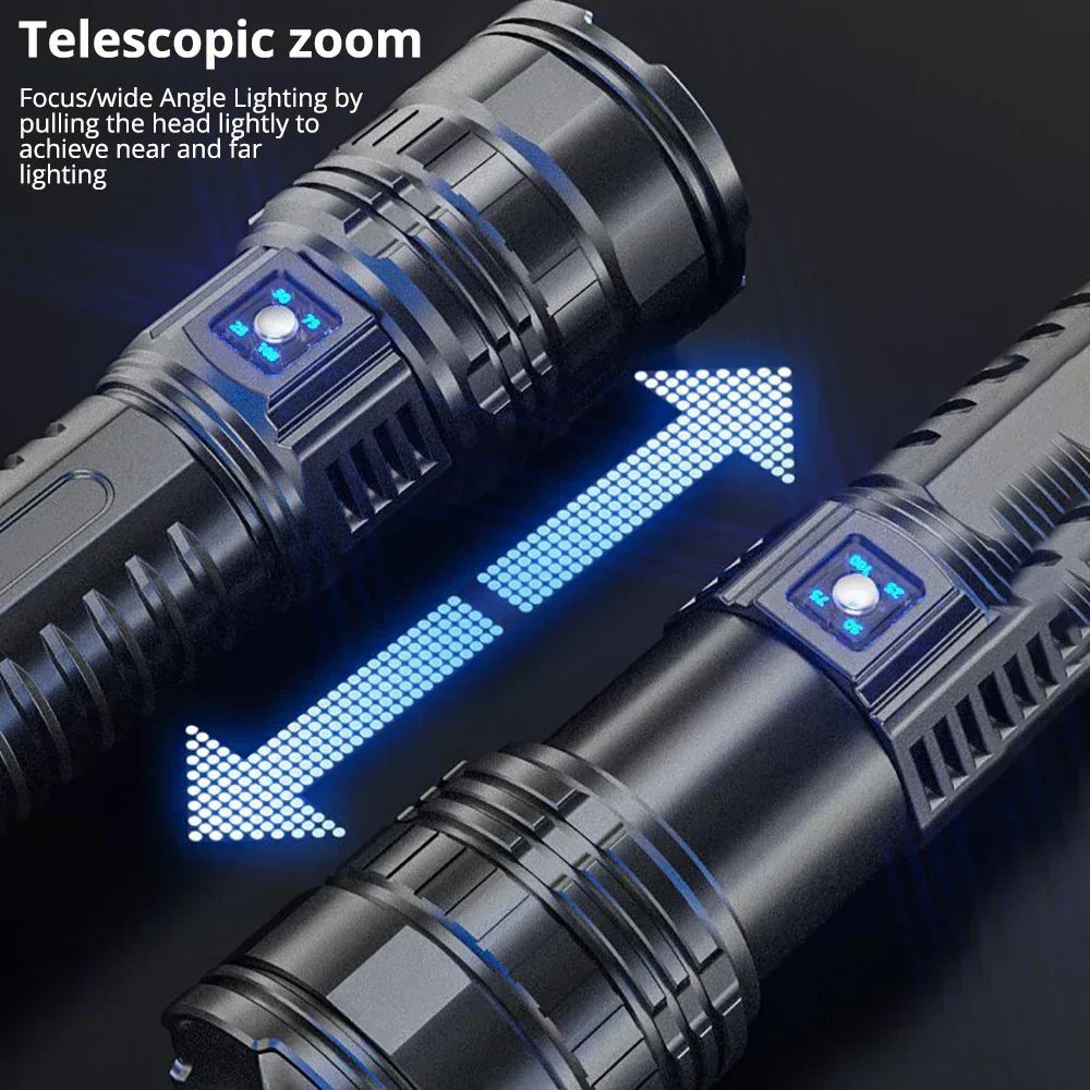 Rechargeable 10,000-Lumen LED Flashlight