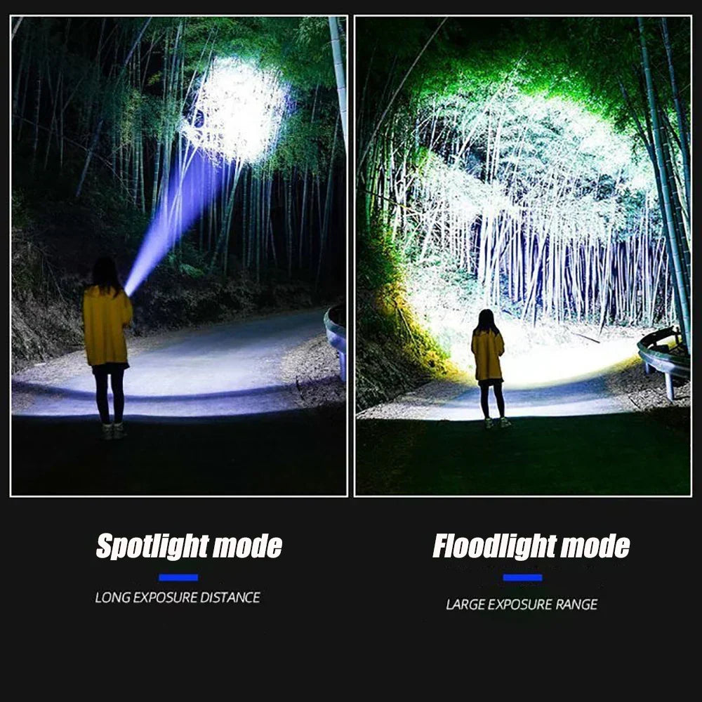 Rechargeable 10,000-Lumen LED Flashlight