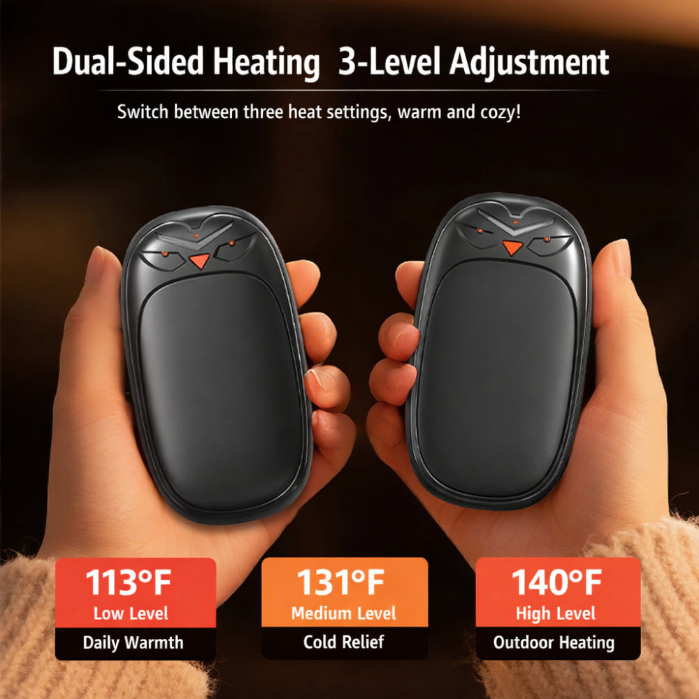 Rechargeable Electric Hand Warmer and Pocket Heater Set