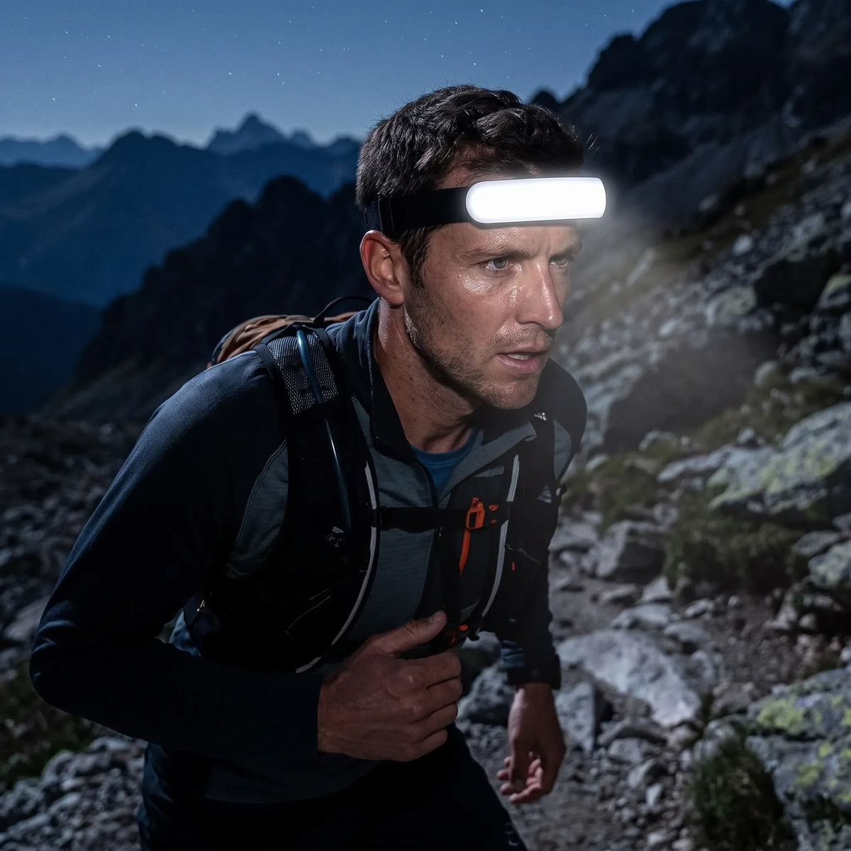 Rechargeable LED Wide Beam Headlamp