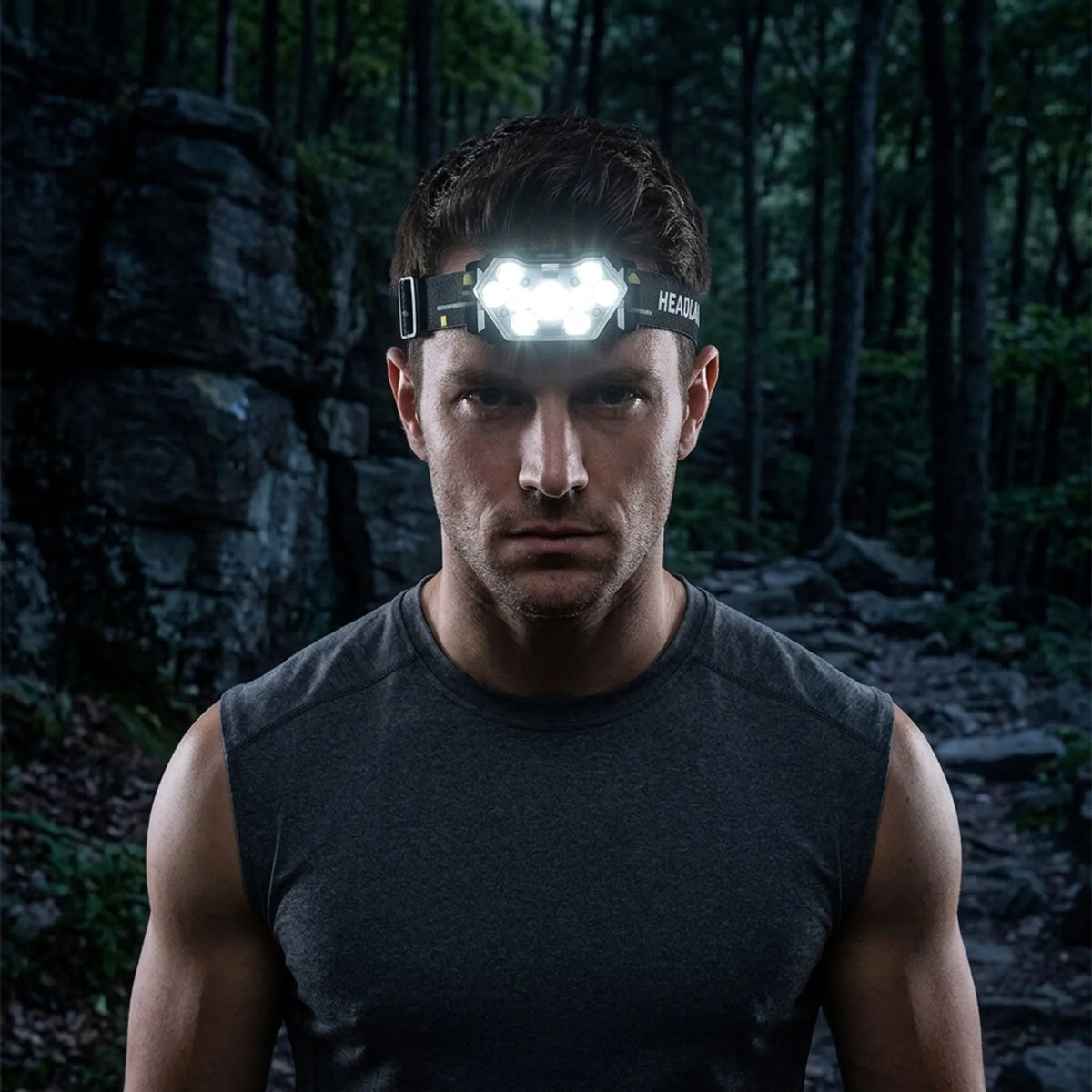 Rechargeable Motion Sensor Headlamp for Outdoor Activities