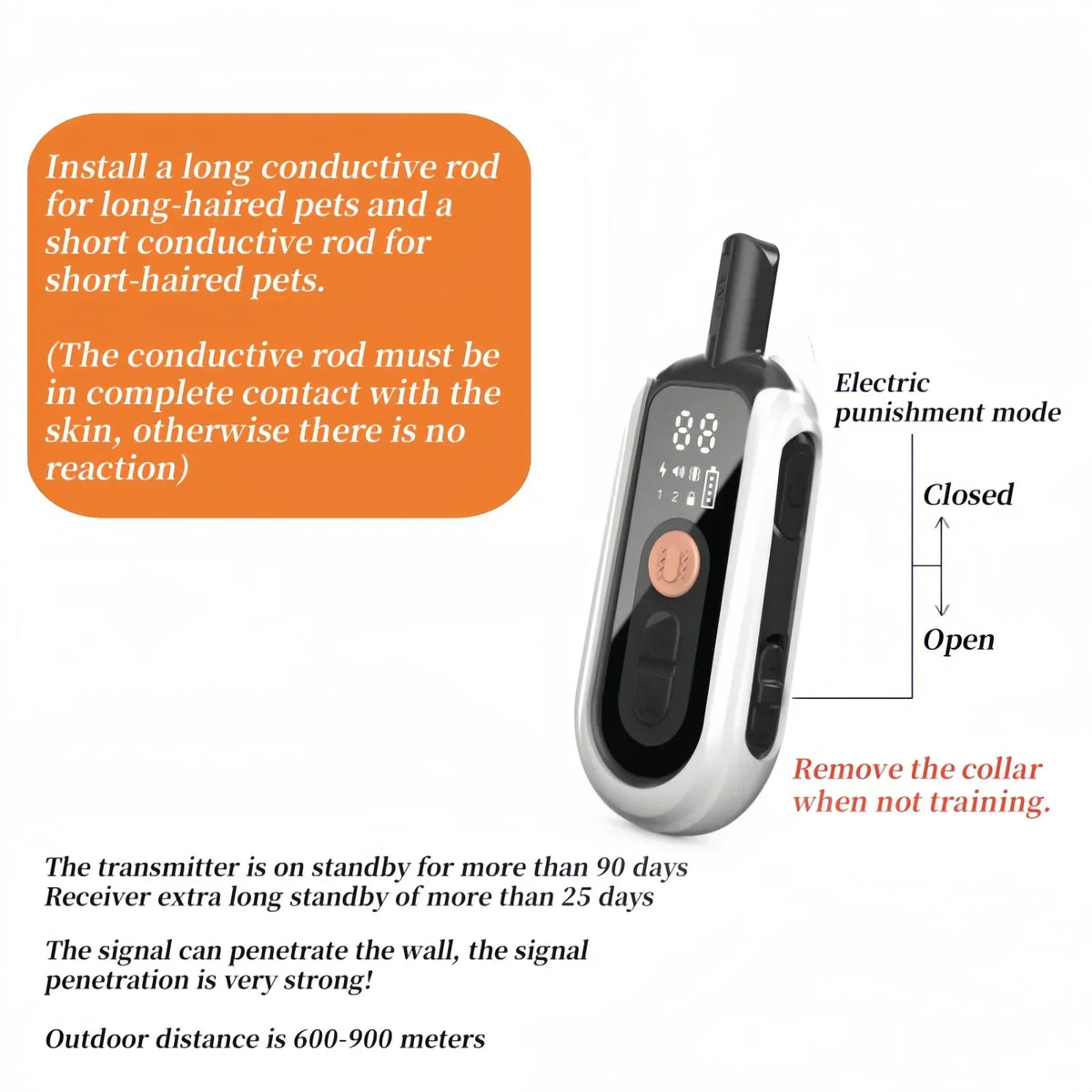 Rechargeable Waterproof Dog Training Collar with Remote Control and Bark Control – TrainMate