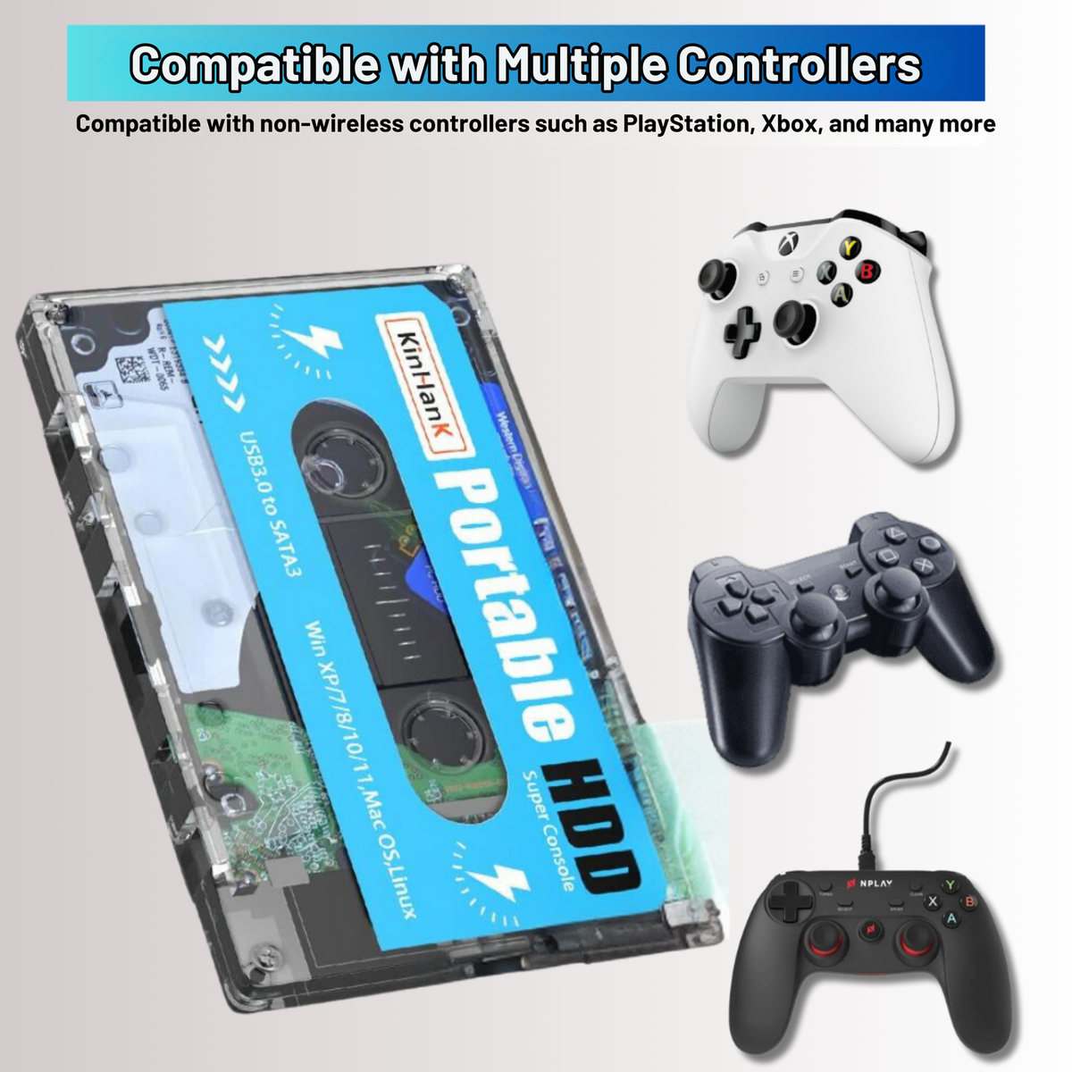 Retro Gaming Cassette - Over 100,000 Games - Plug and Play - PS3, PS1, N64, Wii
