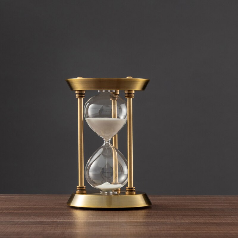 Retro Metal Craft Hourglass Sand Timer | 3/5/10 Minute Desktop Ornament for Home and Office Decoration