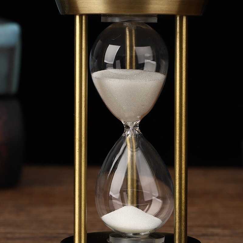Retro Metal Craft Hourglass Sand Timer | 3/5/10 Minute Desktop Ornament for Home and Office Decoration