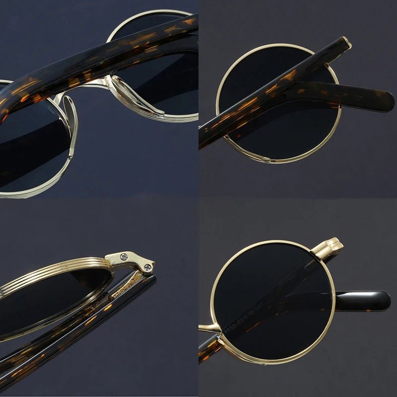 Retro Round Sunglasses with UV400 Protection
