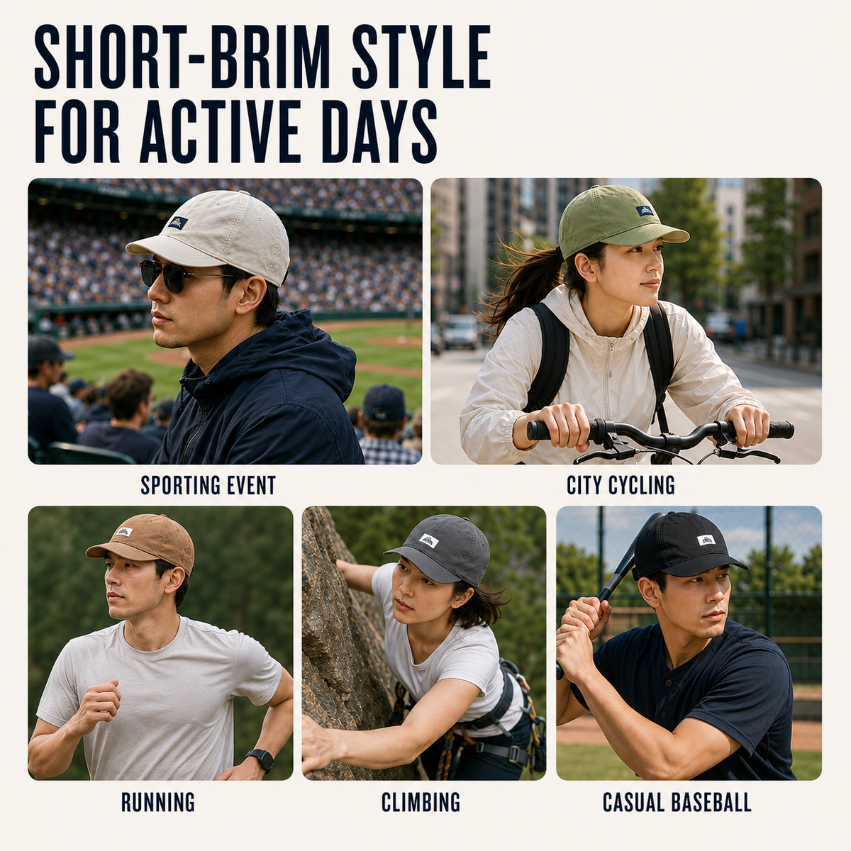Retro Short-Brim Baseball Cap