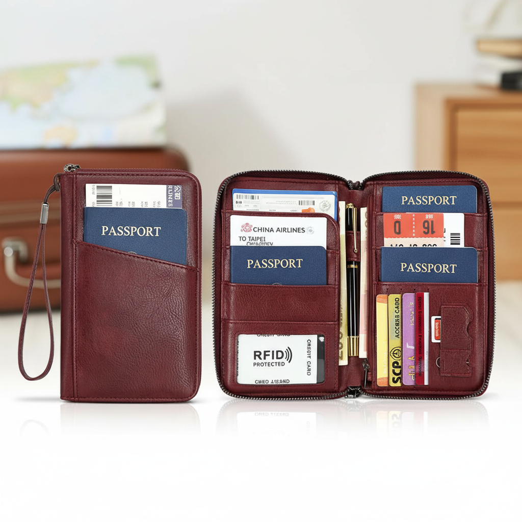 RFID-Blocking Passport Wallet
