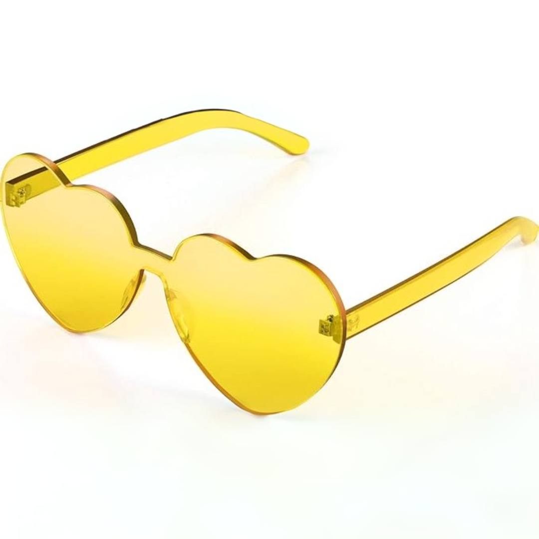 Rimless Heart-Shaped Transparent Sunglasses