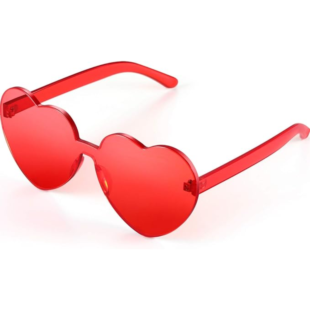 Rimless Heart-Shaped Transparent Sunglasses