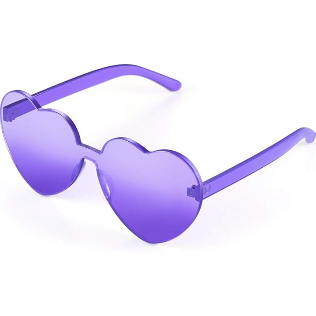 Rimless Heart-Shaped Transparent Sunglasses