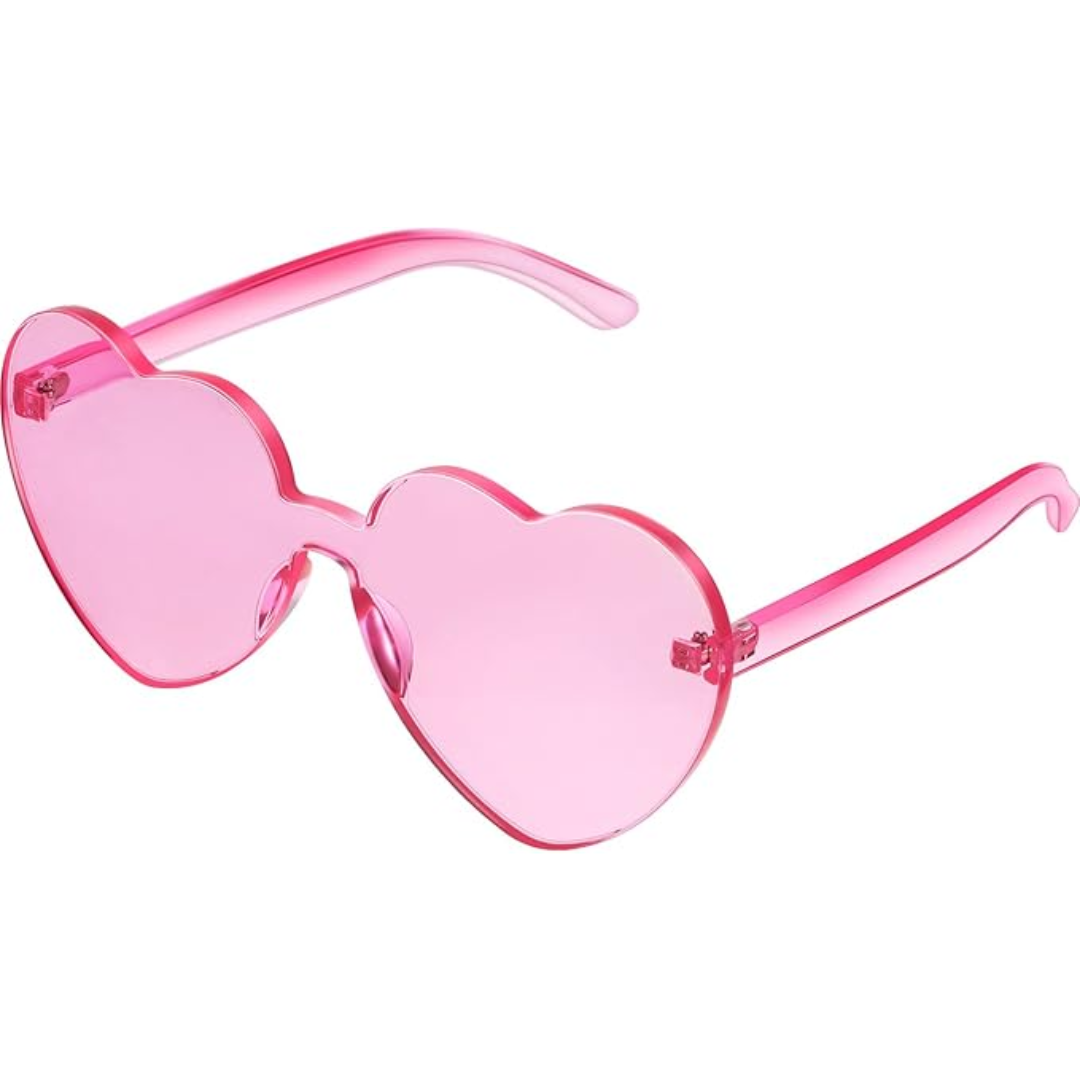 Rimless Heart-Shaped Transparent Sunglasses