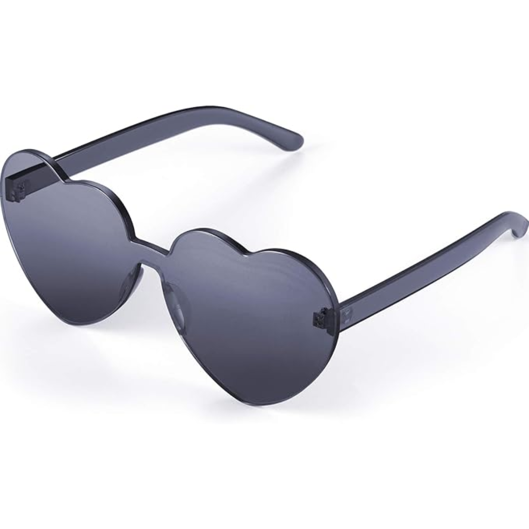 Rimless Heart-Shaped Transparent Sunglasses