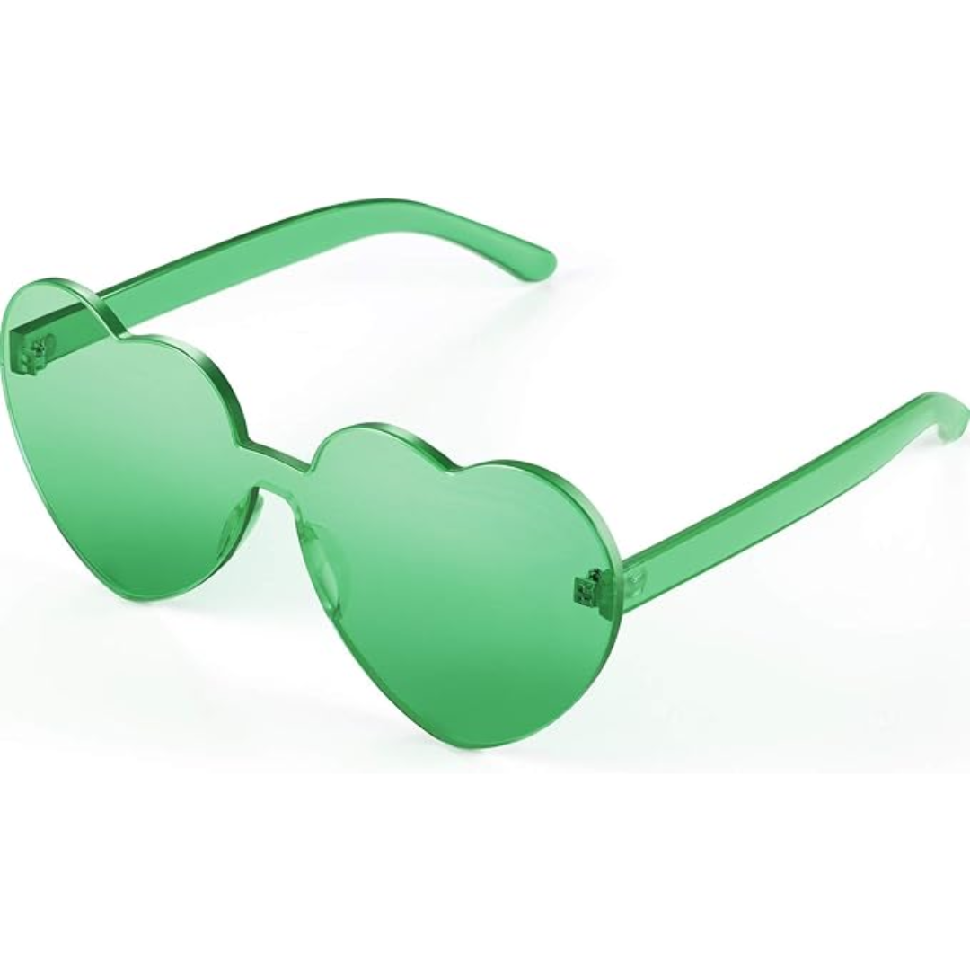 Rimless Heart-Shaped Transparent Sunglasses
