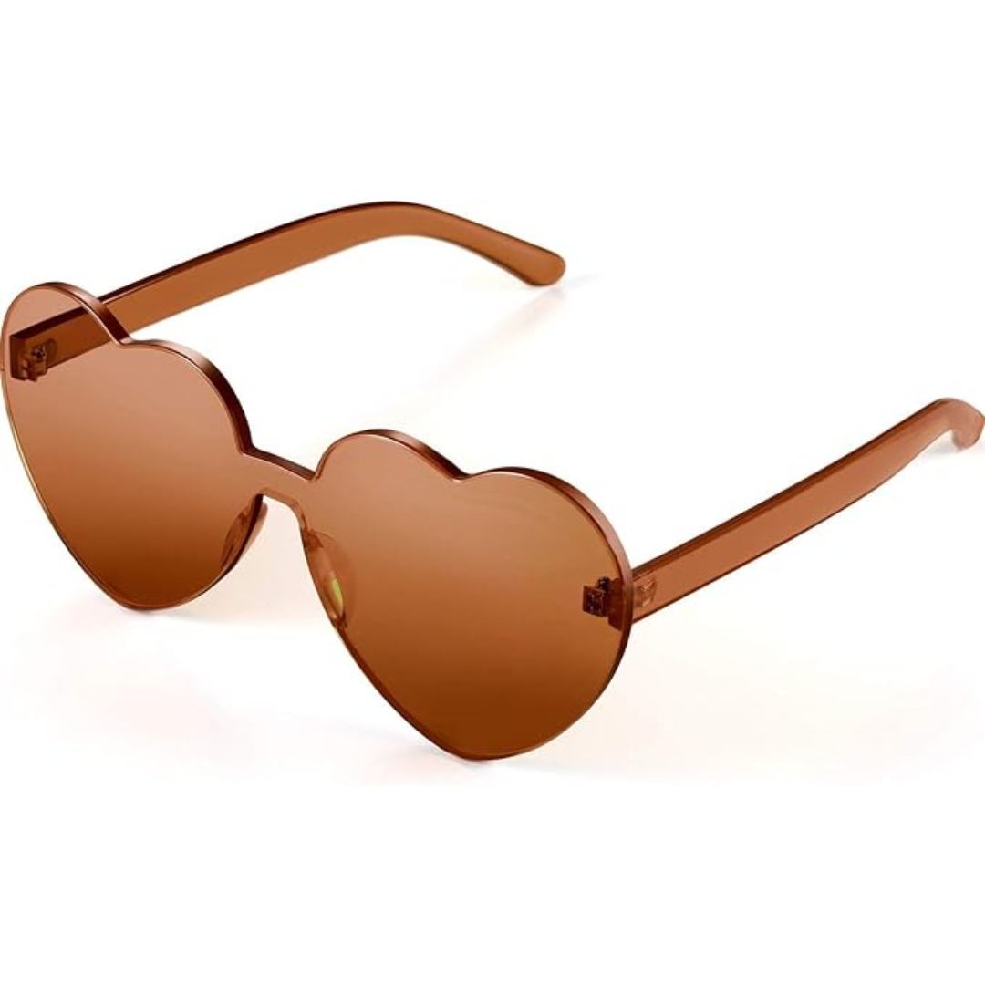 Rimless Heart-Shaped Transparent Sunglasses