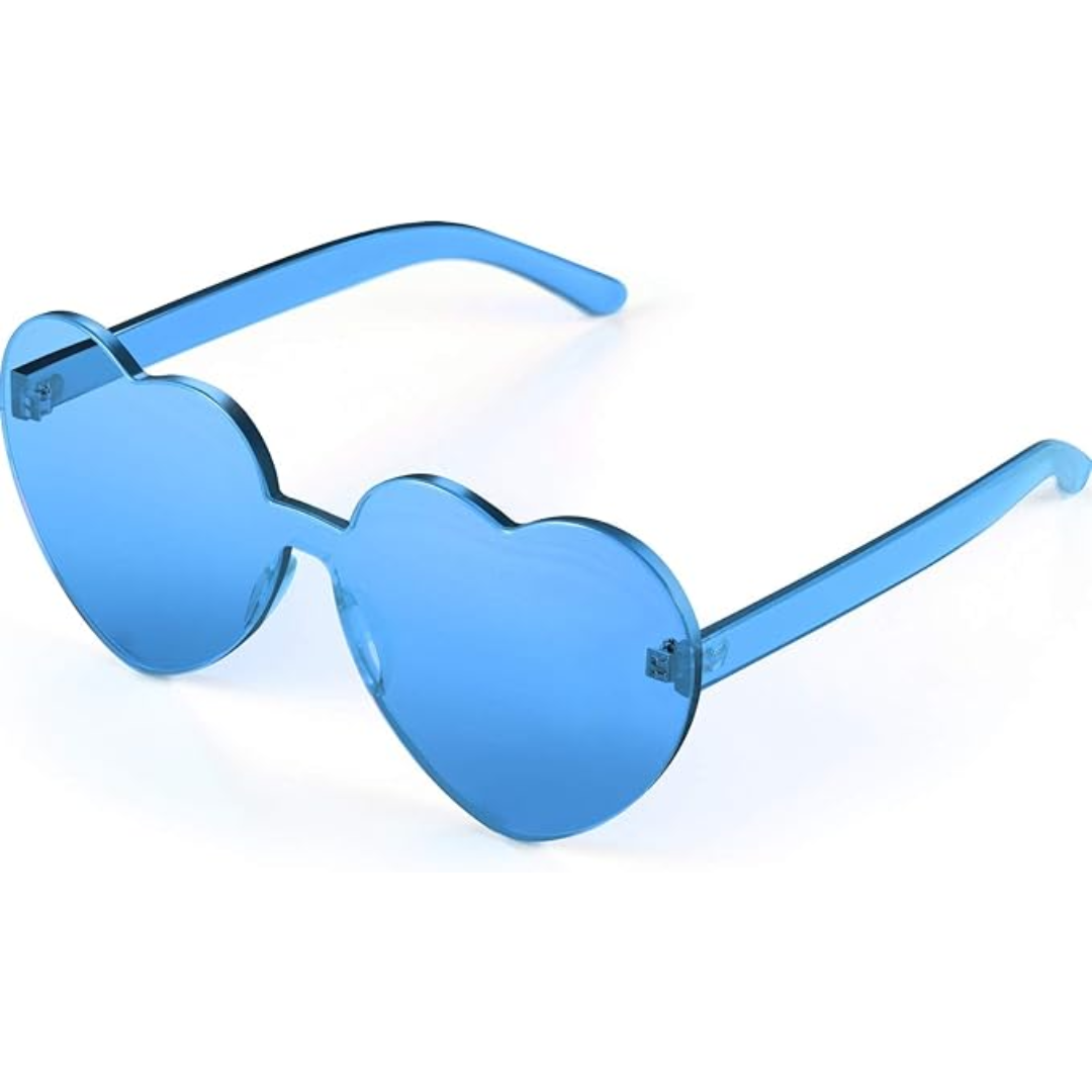 Rimless Heart-Shaped Transparent Sunglasses