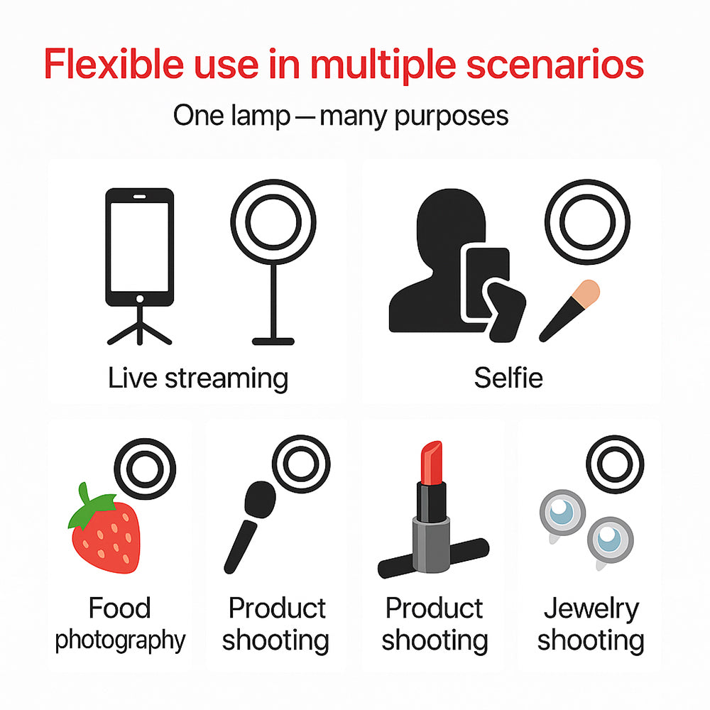 Ring Light with Tripod – 3 Color Temperatures – LJJ-26