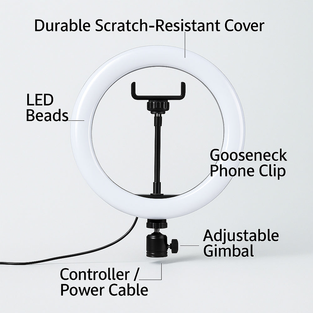 Ring Light with Tripod – 3 Color Temperatures – LJJ-26