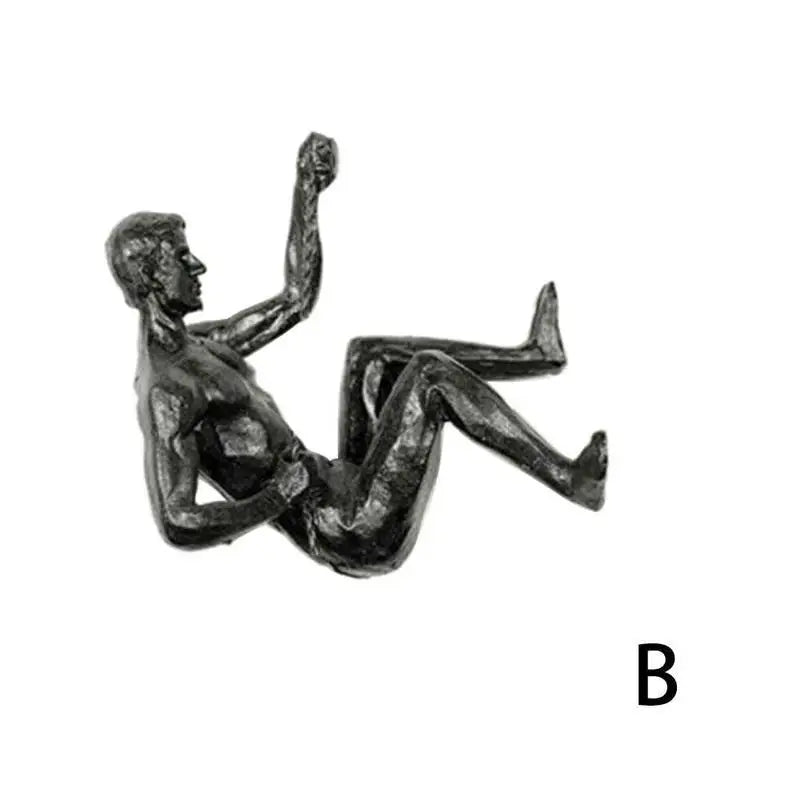 Rock Climbing Man Resin Wall Art Decoration