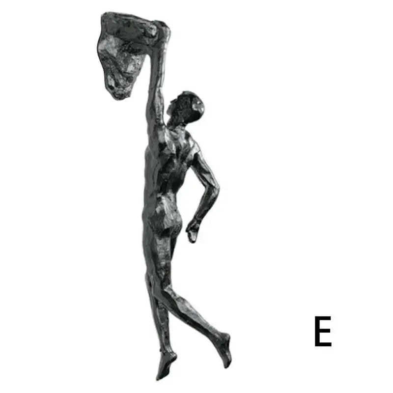 Rock Climbing Man Resin Wall Art Decoration