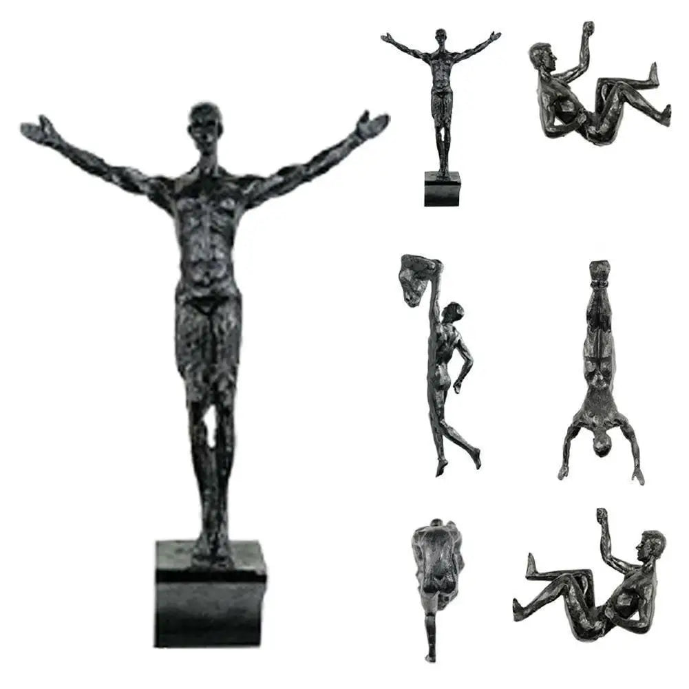 Rock Climbing Man Resin Wall Art Decoration