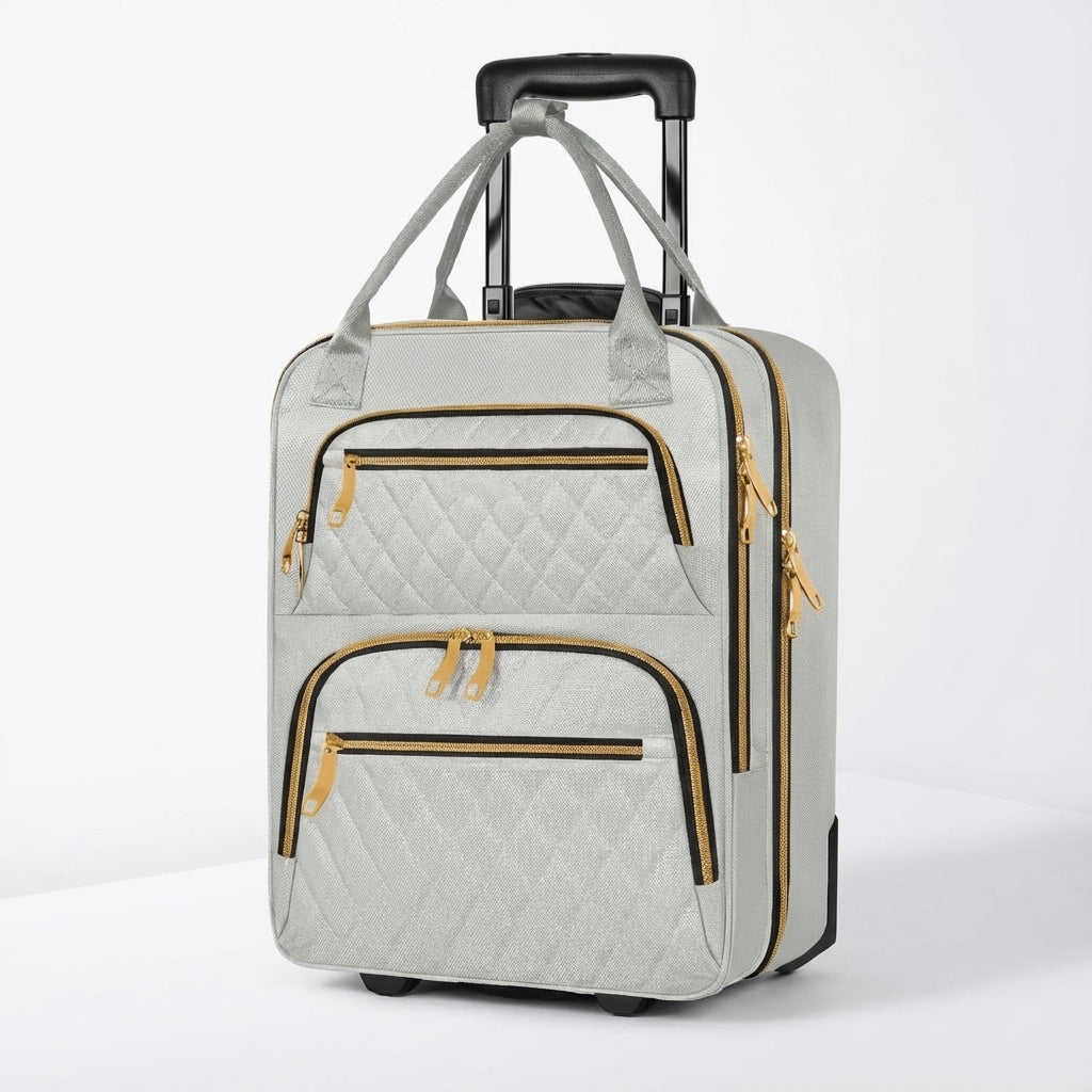 Rolling Trolley with Laptop Compartment for Flights and Travel