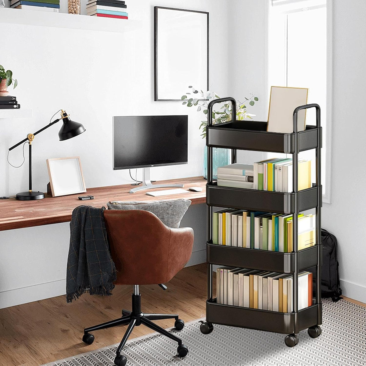 Rolling Utility Cart with Handle