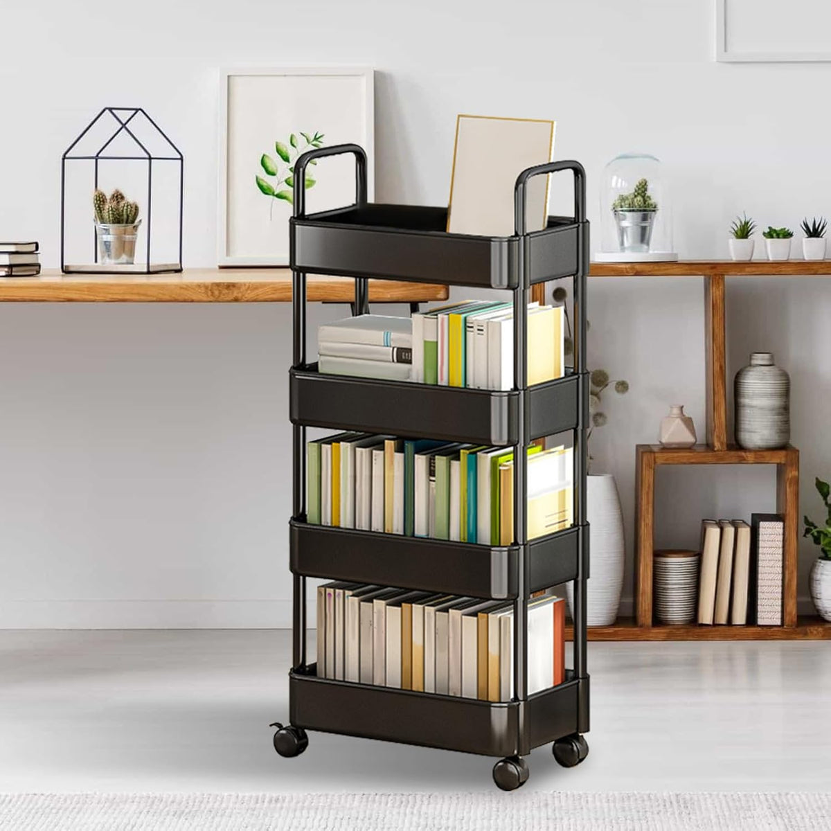 Rolling Utility Cart with Handle
