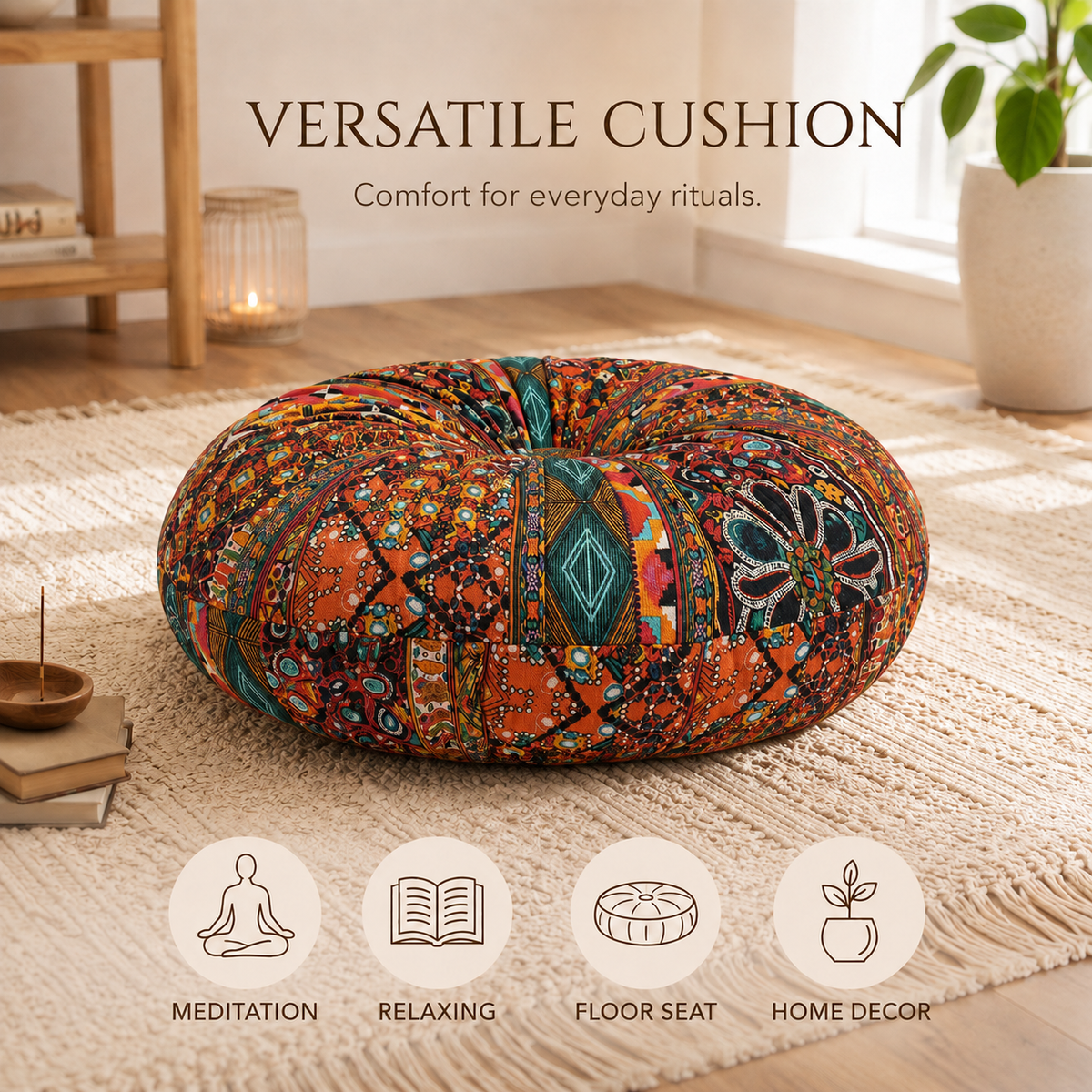 Round Floor Meditation Cushion