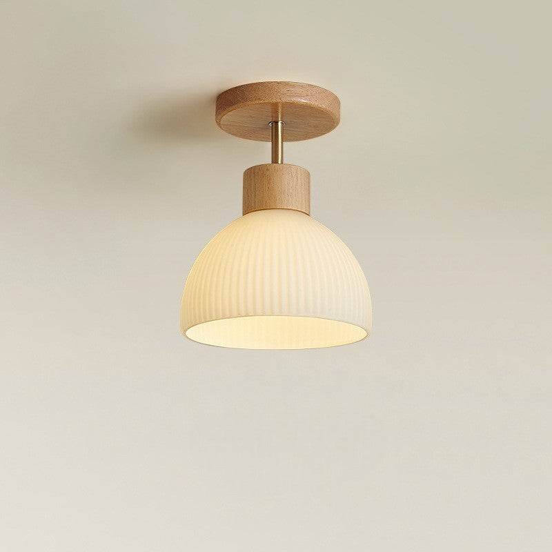 Scandinavian Design Wooden LED Ceiling Light – Warm White Light – Ø46 cm