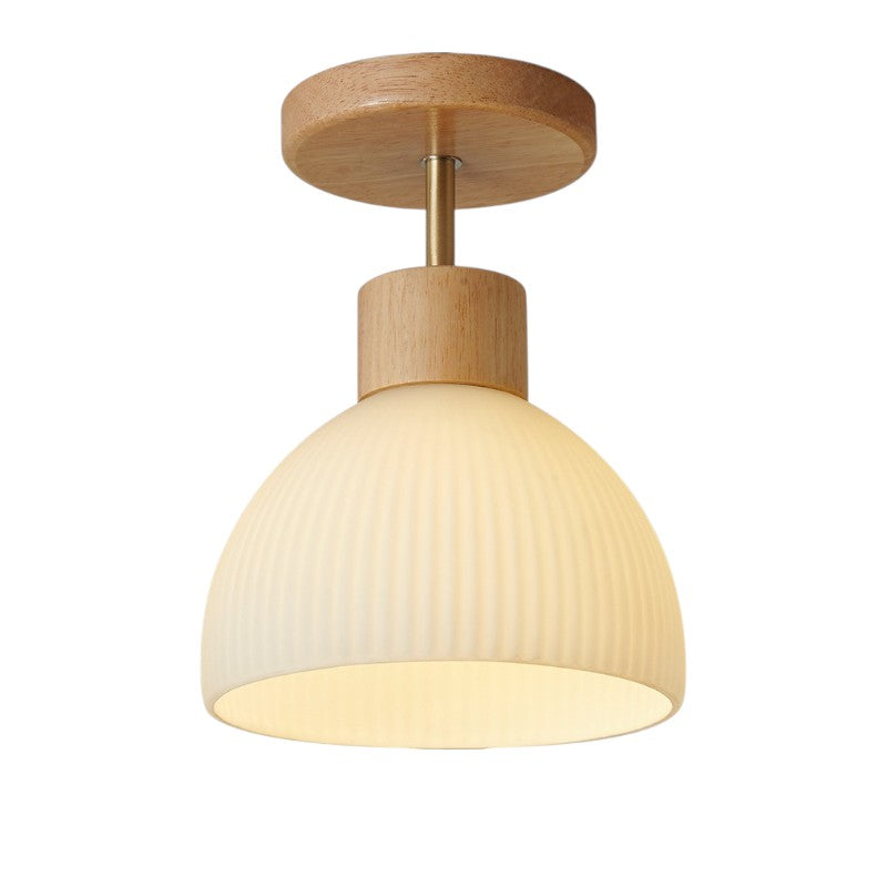 Scandinavian Design Wooden LED Ceiling Light – Warm White Light – Ø46 cm