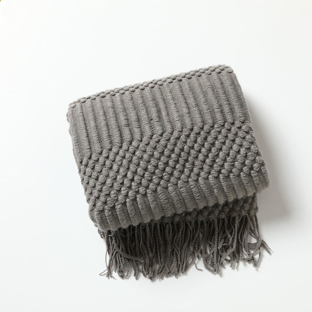 Scandinavian Knitted Sofa Throw